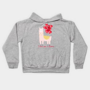 I Love You a Llama Kids Hoodie